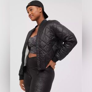 OFFLINE By Aerie Sherpa Lined Puffer Bomber Jacket - Size Small